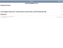Tablet Screenshot of lunarlegacies.com